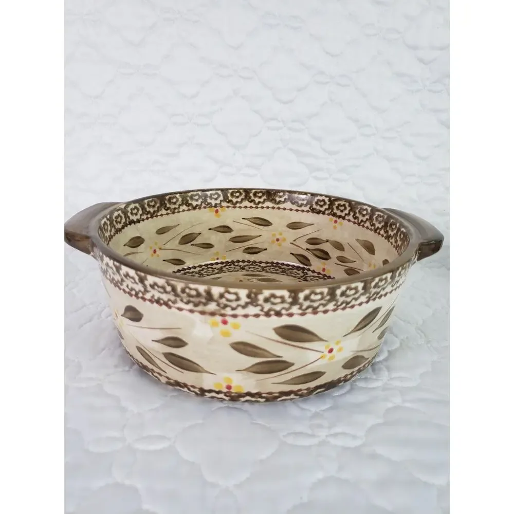 Temptations By Tara Old World Ovenware Baking Casserole Dishes Trivet 3 Pcs